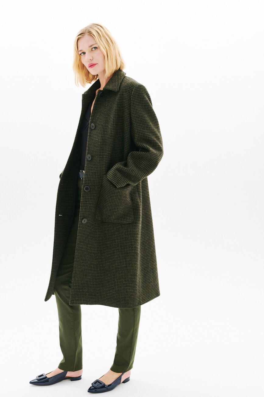 Manteau Gelika vert kaki femme
