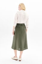 Agnes skirt 100% linen khaki green woman
