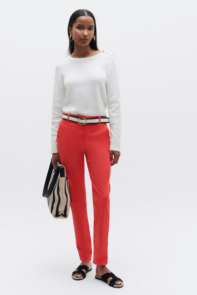 Pull marin aurelie ivoire femme