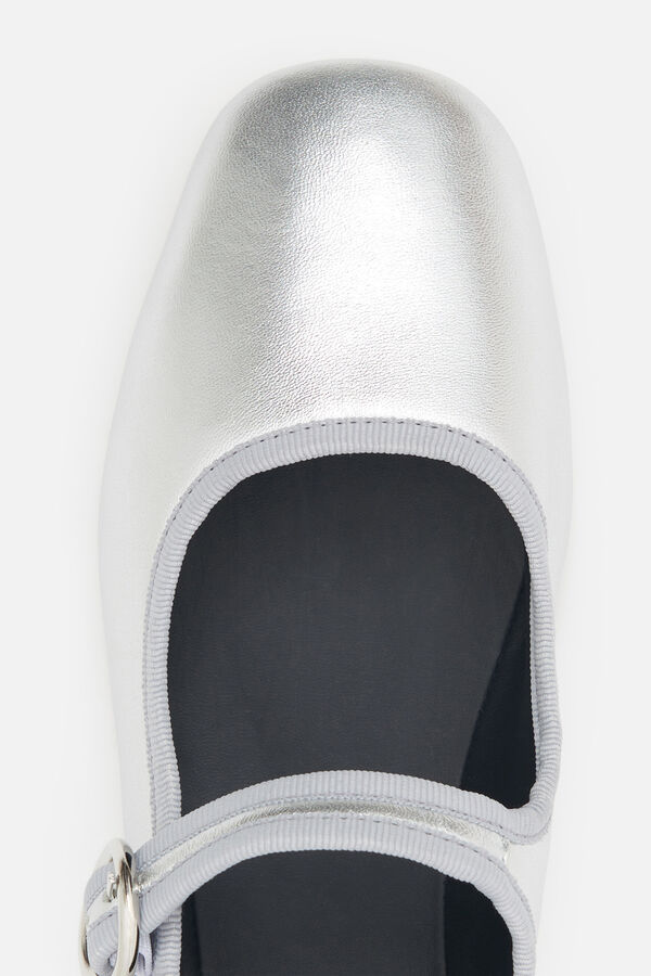 Ballerinas Sara2 aus Naturleder silbergrau damen