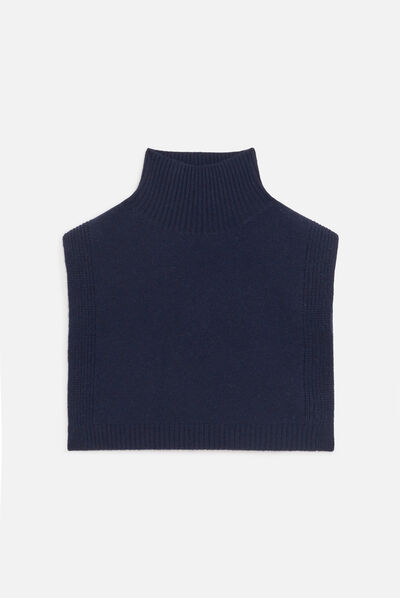 Poncho ysee azul-marinho mulher