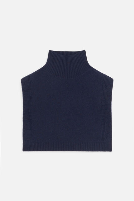 ysee poncho navy blue woman
