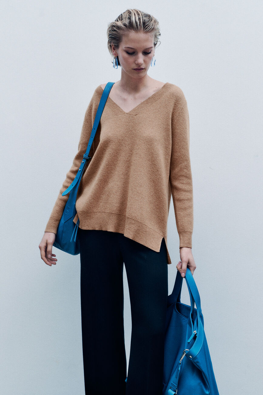 Pull Mleopold made in Italy marron femme