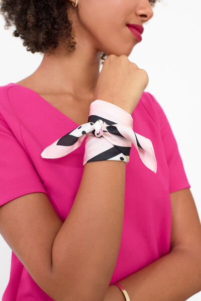 Foulard Octobre Rose noir femme