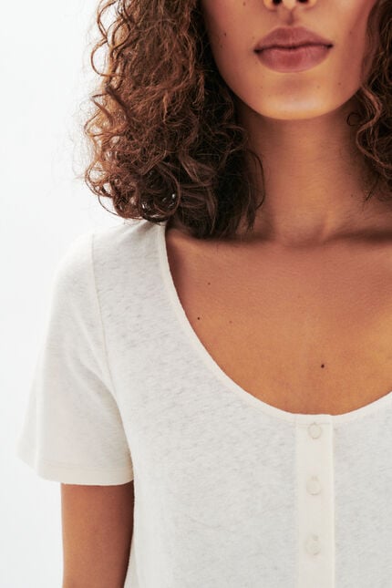 T-shirt Tvalentine ecru femme