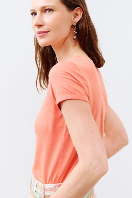 T-shirt Maxine rosa corallo donna