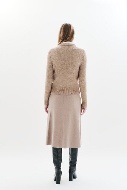 Maglione Mdona marrone chiaro donna