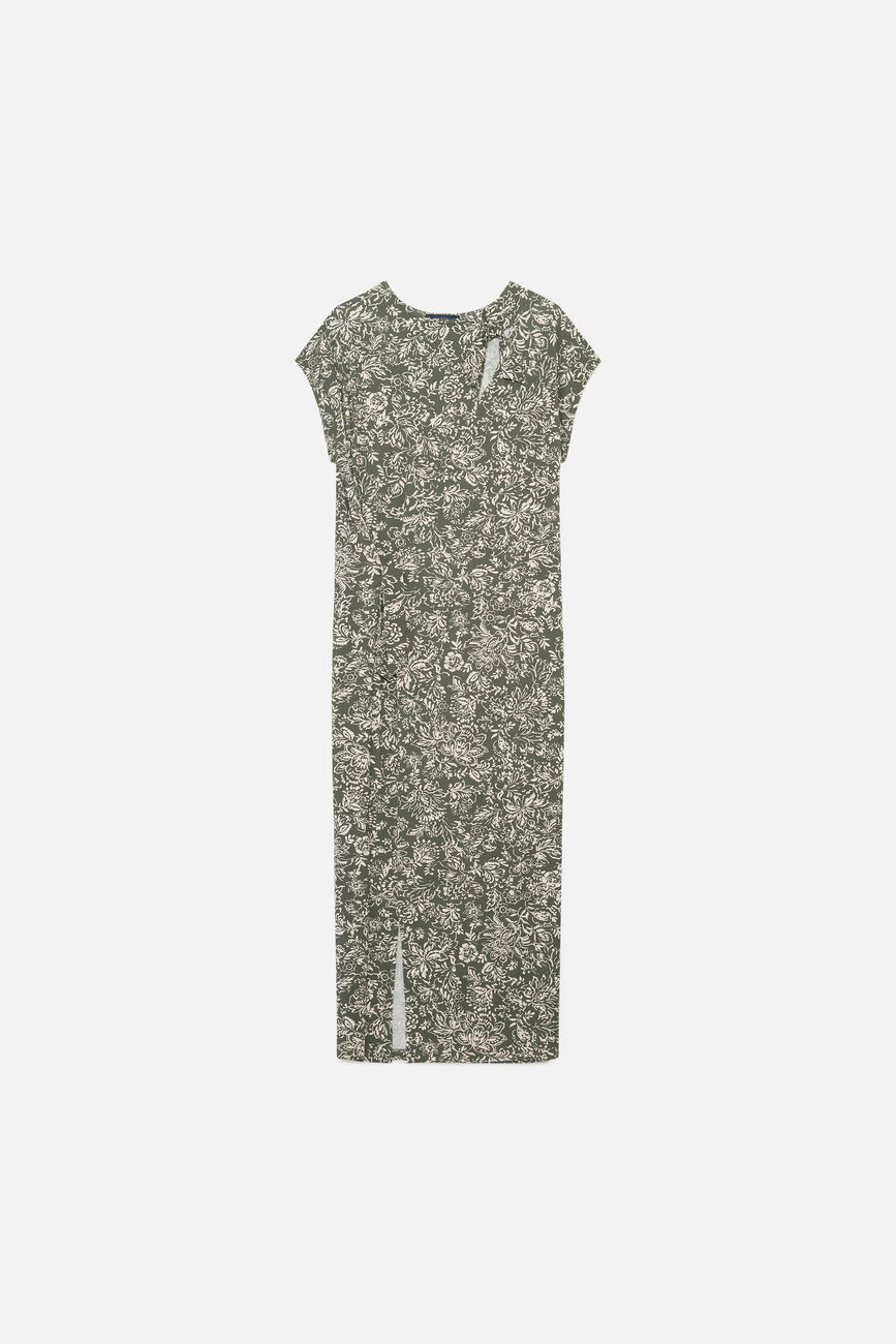 Robe Rosilda vert kaki femme