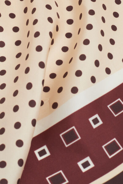 Foulard dotty bordeaux femme