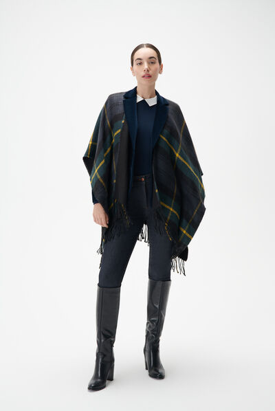Poncho hadict noir femme