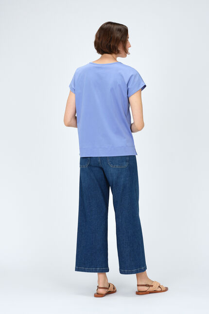 T-shirt tilda bleu violet femme