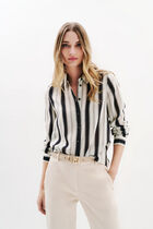Brendastripes shirt black woman