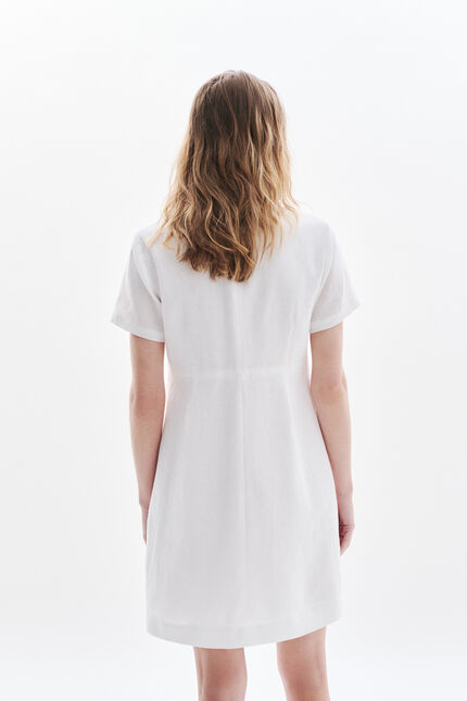 Abito Laure 100% lino bianco donna
