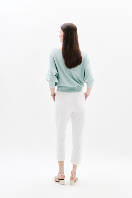 Pantalon pnoor blanc femme