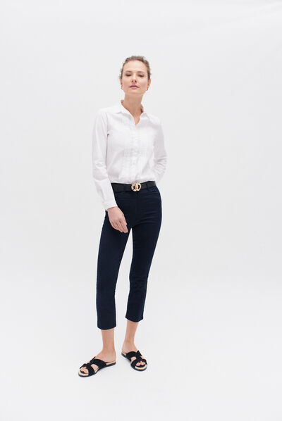 Pantalón pirata Mason azul marino mujer