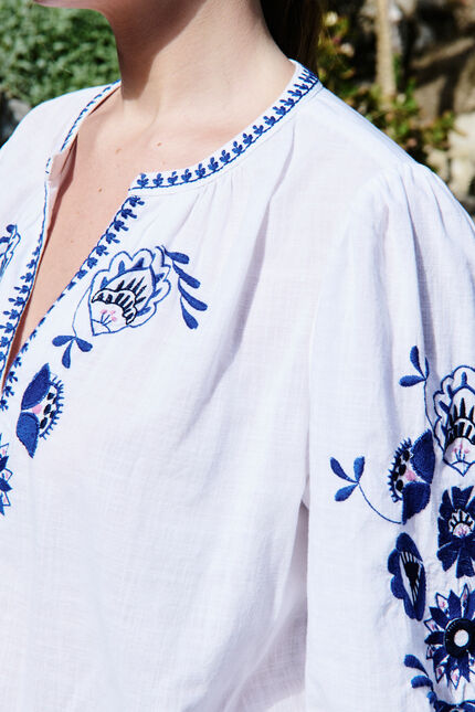 Blouse cangelina bleu marine femme