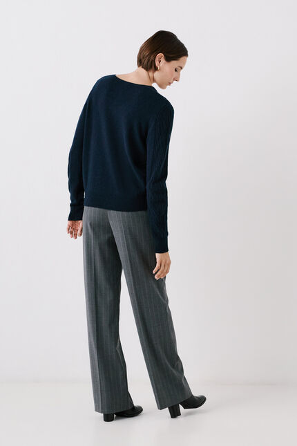 Pull mlise bleu marine femme
