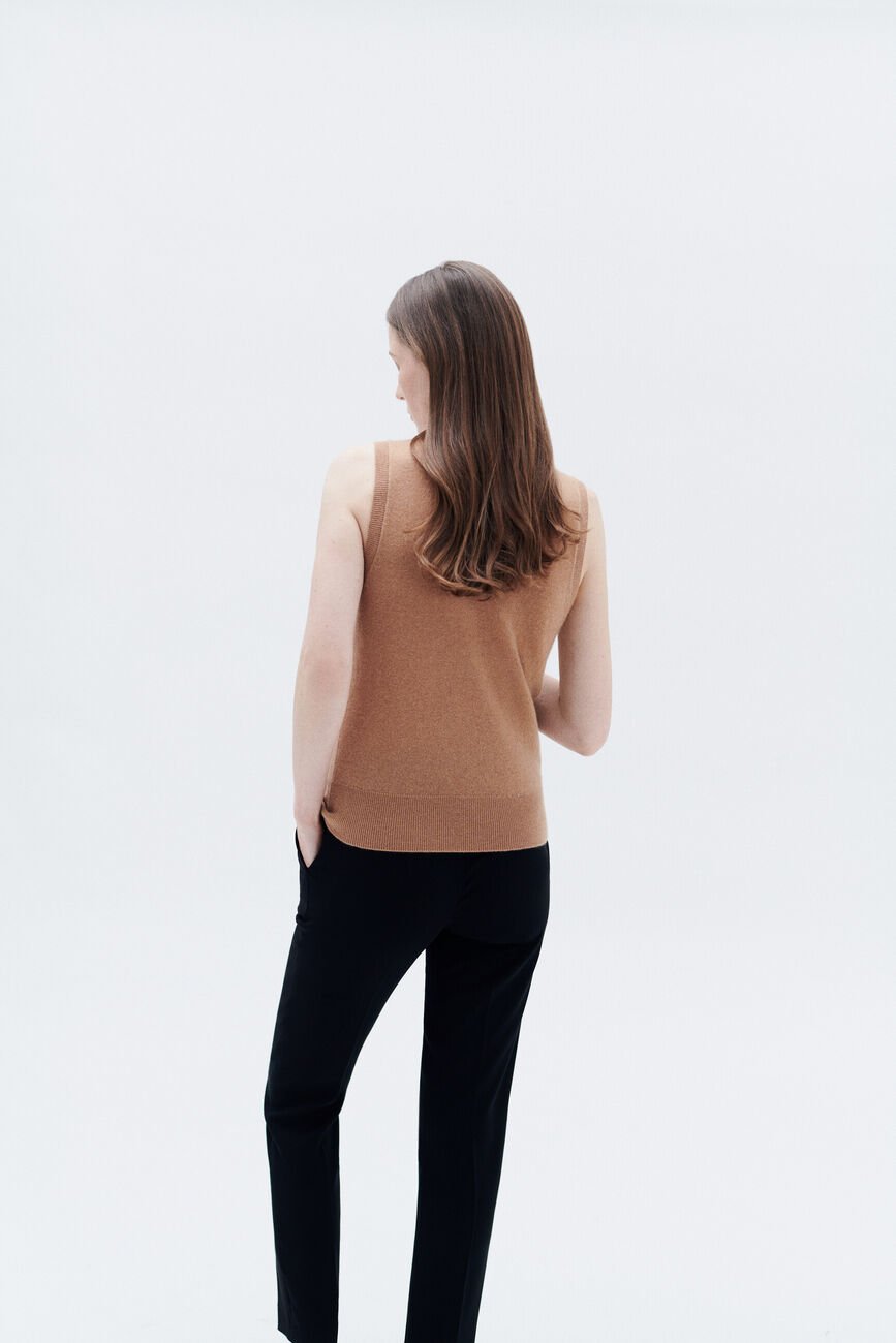 pull ilona camel femme