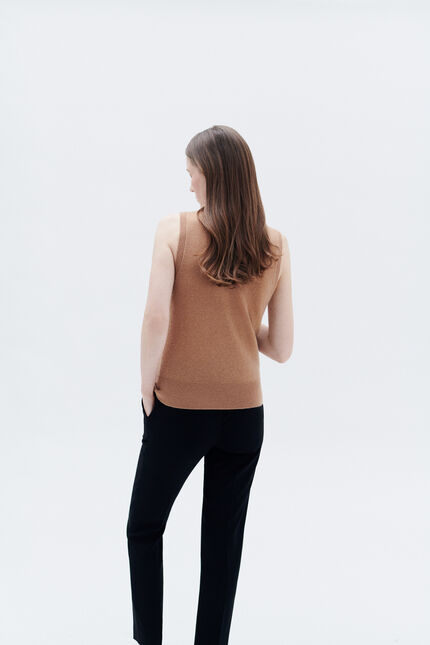 pull ilona camel femme