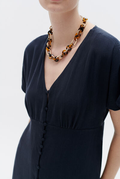 Robe rkarine bleu marine femme