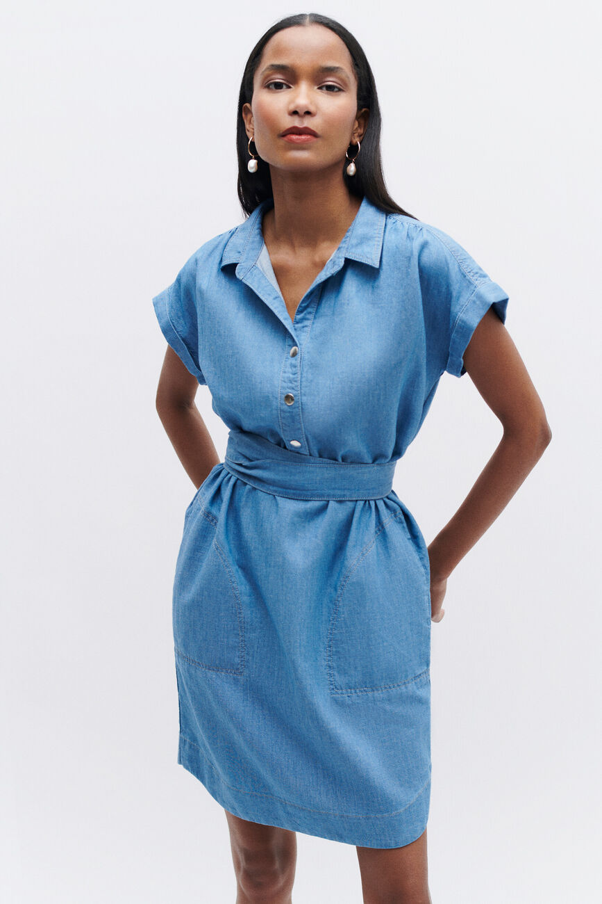 robe kelly denim baby bleu femme