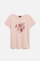 taxime heart Toutes à l'école T-shirt powder pink woman