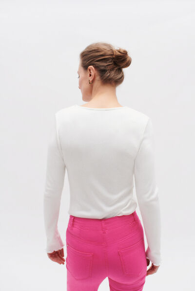 T-shirt Diana ivoor vrouw