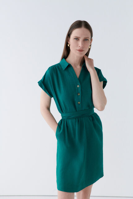 Robe kellya vert emeraude femme