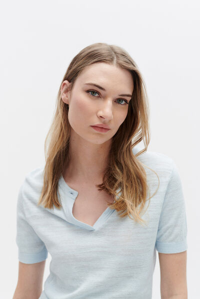 Pull mtessa bleu ciel femme