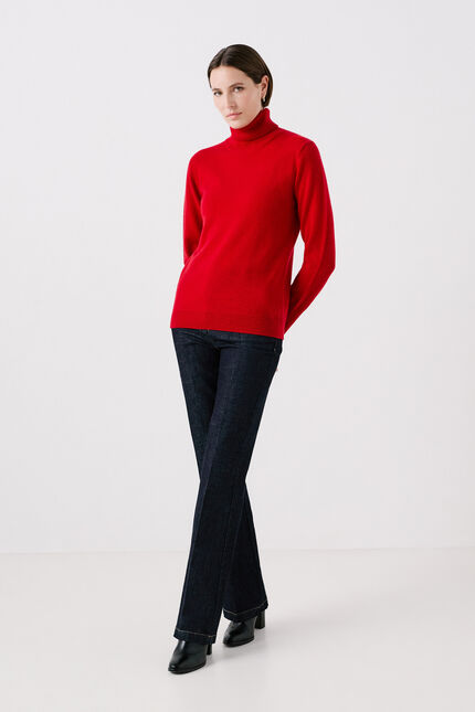 pull dylan b 100% cachemire rouge femme