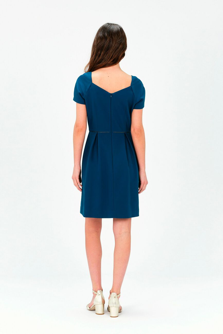 Robe rosetta bleu petrole femme