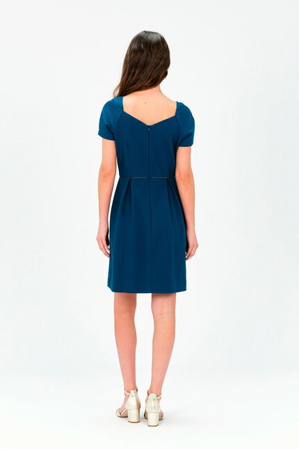 Robe rosetta bleu petrole femme