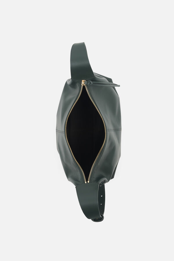 Sac soane en cuir naturel vert kaki femme