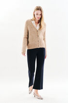 Mdonatella cardigan light brown woman