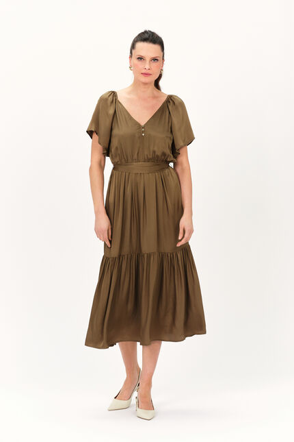 Robe relaia vert femme