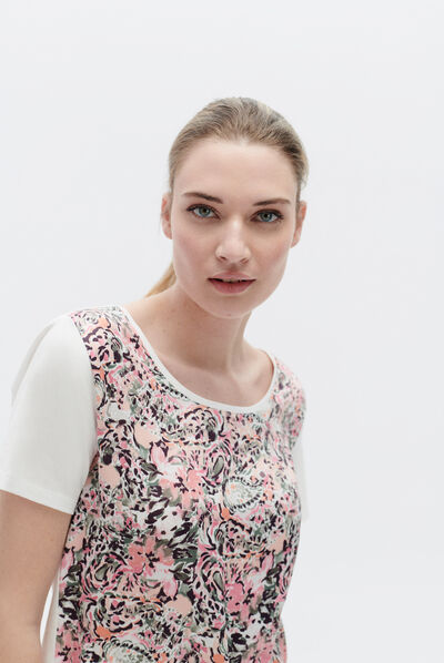 tshirt amber ecru femme