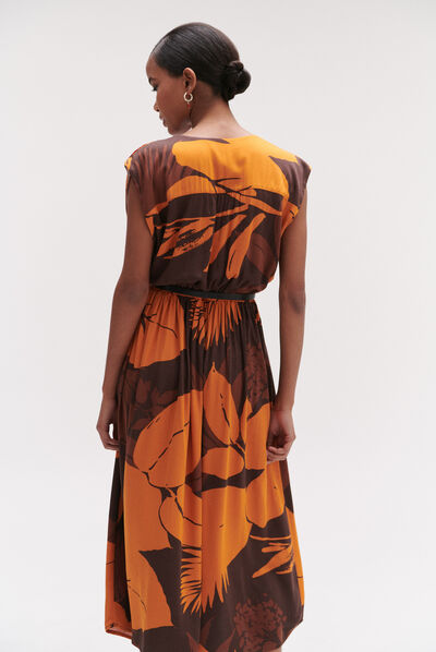 robe yolanda marron fonce femme