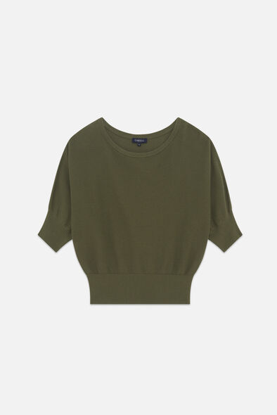 Pull joan oversize vert kaki femme