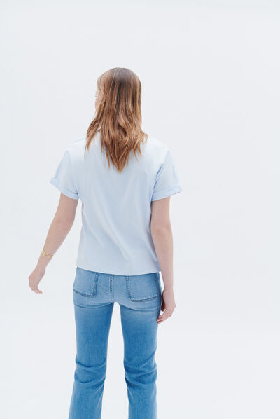 T-shirt tosca bleu ciel femme