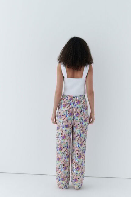 Pantalon pampille denim stone femme