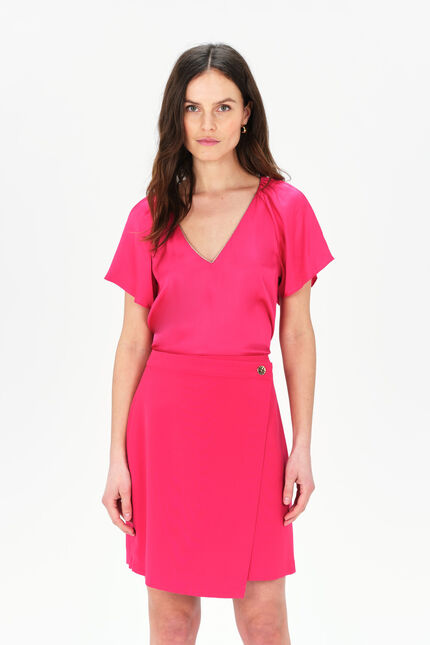 Blouse ciman rose fushia femme