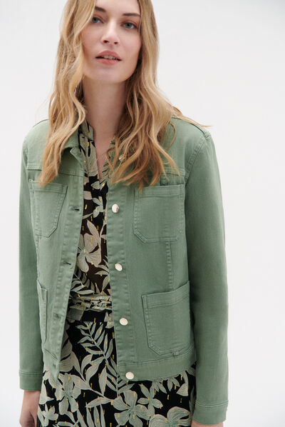 veste samantha vert kaki femme