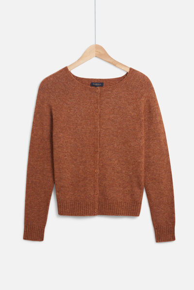 gilet heloise marron cognac femme