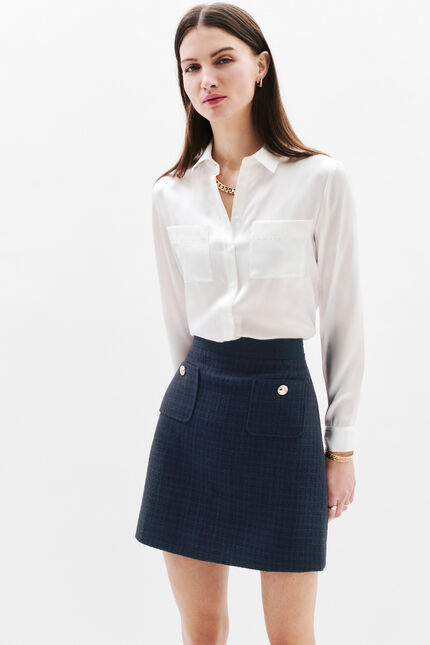 Janya1 rok marineblauw vrouw