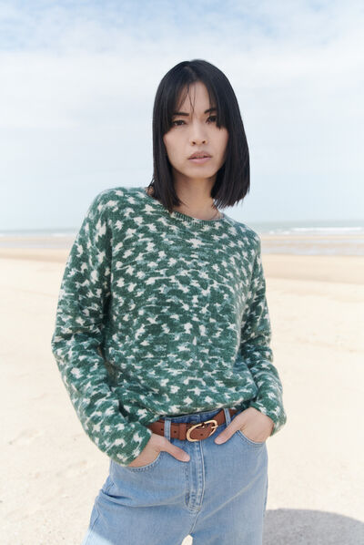 Pull melina vert fonce femme