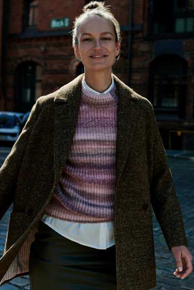 pull donia rose clair femme
