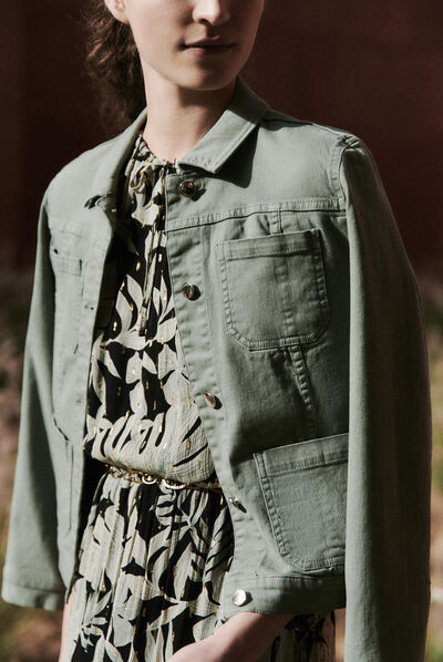 veste samantha vert kaki femme