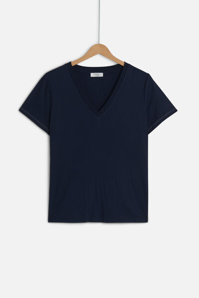 t-shirt anita bleu marine femme