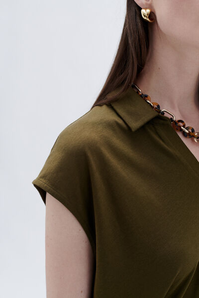 T-shirt tonata vert olive femme