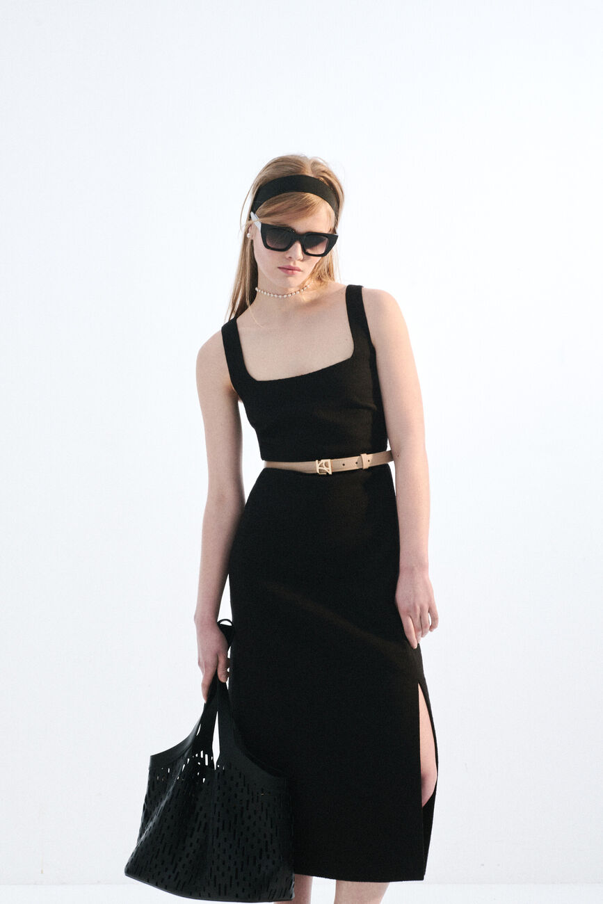 Robe Reina noir femme